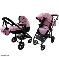 Коляска-трансформер для ляльок 2в1 Carrello ULTRA 9696 PINK лялькова рожева