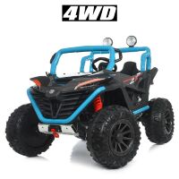 Дитячий двомісний електромобіль Джип Баггі Bambi Racer 4WD M 4570EBLR-4-2 на EVA колесах / чорно-блакитний**