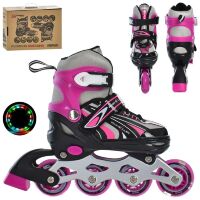 Дитячі розсувні ролики A 4146-S-P (31-34) рожеві для дівчинки