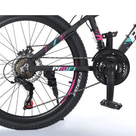 Велосипед спортивний PROFI 24 дюймів G24OPTIMAL A24.2 чорний(мат)-рожевий**