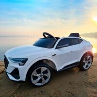 Дитячий електромобіль Машина Audi E-TRON M 4806EBLR-1 одномісний, шкіряне сидіння, MP3, USB / білий