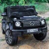 Дитячий одномісний електромобіль Джип M 5803EBLRS-2 Mercedes G500 м'яке сидіння, 4 мотори 35W, фарбування чорний
