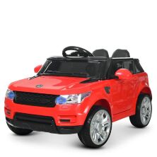 Дитячий двомісний електромобіль Джип Машина M 3402EBLR-3 Land Rover з шкіряним сидінням / колір червоний **