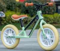 Дитячий біговел-велобіг Maraton LBQ-006 складаний, надувні колеса зі світлом 12 дюймів, рама зі світлом, бірюзово-коричневий