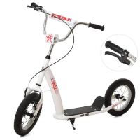 Самокат підлітковий з ручним гальмом SR 2-047-W надувні колеса 12 дюймів / колір білий**