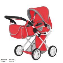 Коляска-Люлька для ляльок CARRELLO UNICO 9346 RED Лялькова з люлькою-перенесенням і сумка червона