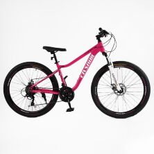 Жіночий спортивний алюмінієвий велосипед 27.5 дюймів Corso "ELYSIUM" LS-27507 Shimano 21 швидкість рожевий