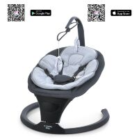 Дитячий заколисуючий центр шезлонг EL CAMINO ME 1175 SOUL Dark Gray 12 мелодій темно-сірий