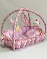 Дитячий ігровий килимок 2в1 Premium 0756 "Квіточки" кокон гніздечко для новонародженого