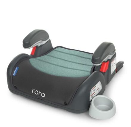 Автосидіння Бустер дитячий EL CAMINO ME 1144 RORO Isofix Royal Mint з підлокітником і підсклянником/льон