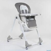 Стільчик для годування Toti W-55800, з м'яким вкладишем, сірий