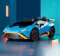 Дитячий електромобіль Lamborghini M 5034EBLR-4 дрифт колеса, MP3, USB, Пульт / синій