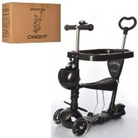 Самокат дитячий триколісний 5 в 1 iTrike JR3-027-B MAXI Божа корівка (самокат+беговел+каталка з ручкою)**