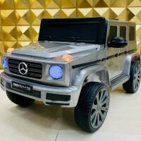 Дитячий одномісний електромобіль Джип M 5803EBLRS-11 Mercedes G500 м'яке сидіння, 4 мотори 35W, фарбування сірий