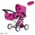 Коляска класична для ляльки з сумкою лялькова Carrello Unica 9346 HOT Pink малинова