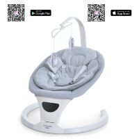 Дитячий заколисуючий центр шезлонг EL CAMINO ME 1175 SOUL Light Gray 12 мелодій світло-сірий