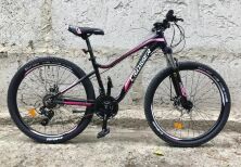 Спортивний гірський алюмінієвий велосипед 26д Crosser P6-2 з дисковими гальмами Shimano /для дівчаток Чорний