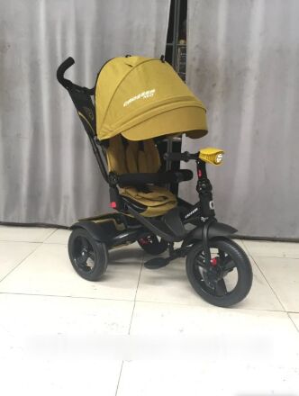 Дитячий триколісний велосипед Crosser T-400 NEO ECO AIR гірчичний