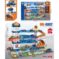 Чотирирівнева Парковка для машинок MH-161 Гараж Паркінг з 64 деталей з машинками