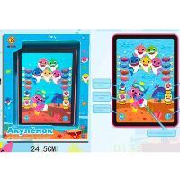 Дитячий ігровий планшет інтерактивний Акулятко JD-3885 музика звук російська англійська казки повторюшка