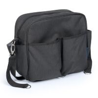 Сумка для дитячого візка EL CAMINO ME 1046 з довгим ременем / матеріал льон, колір графіт