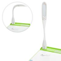 Настільна світлодіодна лампа на гнучкій ніжці для парти або столу LED LAMP-1 / працює від мережі / колір білий**