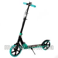 Самокат складаний двоколісний GS-0056 алюмінієвий з ручним гальмом і ліхтариком / колір рожевий