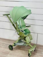 Дитяча прогулянкова коляска-трансформер 2в1 складана Maraton M2-2 з підсвічуванням та музикою чорний