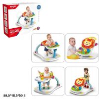 Ігровий центр каталка-ходунки штовхач 4в1 HE0802 "Лев" музика світло / на батарейці