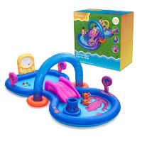 Дитячий надувний ігровий центр-басейн BESTWAY 53167 з гіркою та аксесуарами
