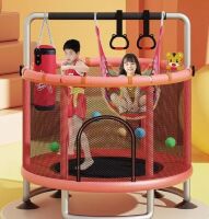 Дитячий батут 140см MS 4291 з баскетбольним кільцем грушею та гамаком