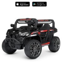 Дитячий двомісний електромобіль Джип BAMBI M 4822EBLR-2 Mercedes на EVA колесах/золочне сидіння/чорний