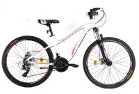 Спортивний Гірський алюмінієвий велосипед 27.5д Crosser P6-2 з дисковими гальмами Shimano/жіночий Білий Спортивний Гірський алюмінієвий велосипед 27.5д Crosser P6-2 з дисковими гальмами Shimano/жіночий Білий