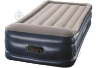 Надувна велюрова ліжко Intex 67628 з підголовником з вбудованим електронасосом