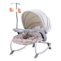 Дитяче крісло-качалка шезлонг Lorelli (Bertoni) Dream Time Grey Elephant сіре