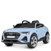 Дитячий електромобіль Машина Audi E-TRON M 4806EBLR-4 одномісний, шкіряне сидіння, MP3, USB / блакитний