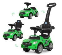 Дитяча каталка-толокар Bambi 2 в 1 Mercedes M 4074L-5 батьківська ручка музика зелене **