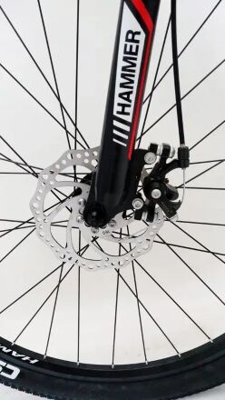 Велосипед Спортивний S200 HAMMER колеса 27.5 дюйма рама алюміній 19" чорно-червоний