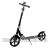 Самокат складаний двоколісний GS-0056 алюмінієвий з ручним гальмом і ліхтариком / колір чорний