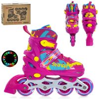 Дитячі розсувні ролики A4149-S-P(31-34) рожеві для дівічинки