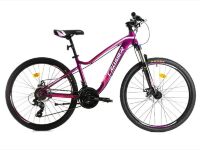 Спортивний гірський алюмінієвий велосипед 27.5д Crosser P6-2 з дисковими гальмами Shimano / жіночий фіолетовий Спортивний гірський алюмінієвий велосипед 27.5д Crosser P6-2 з дисковими гальмами Shimano / жіночий фіолетовий