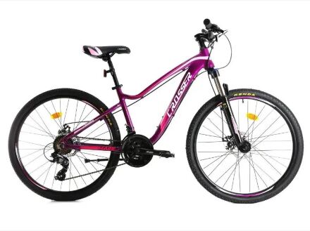 Спортивний гірський алюмінієвий велосипед 27.5д Crosser P6-2 з дисковими гальмами Shimano / жіночий фіолетовий