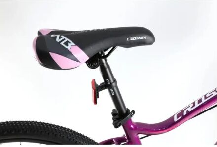 Спортивний гірський алюмінієвий велосипед 27.5д Crosser P6-2 з дисковими гальмами Shimano / жіночий фіолетовий