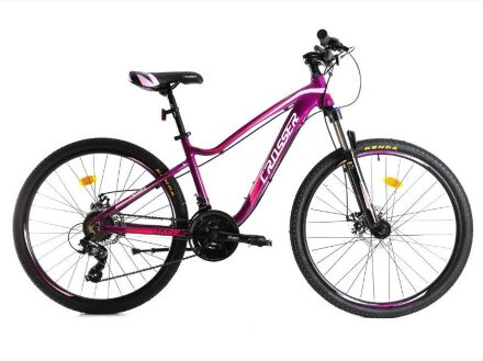Спортивний гірський алюмінієвий велосипед 27.5д Crosser P6-2 з дисковими гальмами Shimano / жіночий фіолетовий