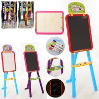 Дитячий мольберт YM823-824 дошка 3 в 1 маркери світло змінює колір
