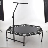 Фітнес-батут спортивний круглий MS 3256 діаметр 125 см з фітнес-планкою