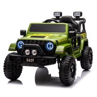 Дитячий одномісний електромобіль Джип M 5103EBLR-10 шкіряне сидіння, пульт керування, хакі