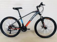 Велосипед спортивний гірський Crosser Solo колеса 29 дюймів рама алюміній сіро-блакитний
