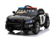 Дитячий одномісний електромобіль легковий автомобіль Police T-7654 Поліція / сидіння пластик / колір чорний*