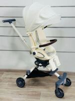 Дитяча прогулянкова коляска-трансформер 2в1 складана Maraton M2-2 з підсвічуванням та музикою біла